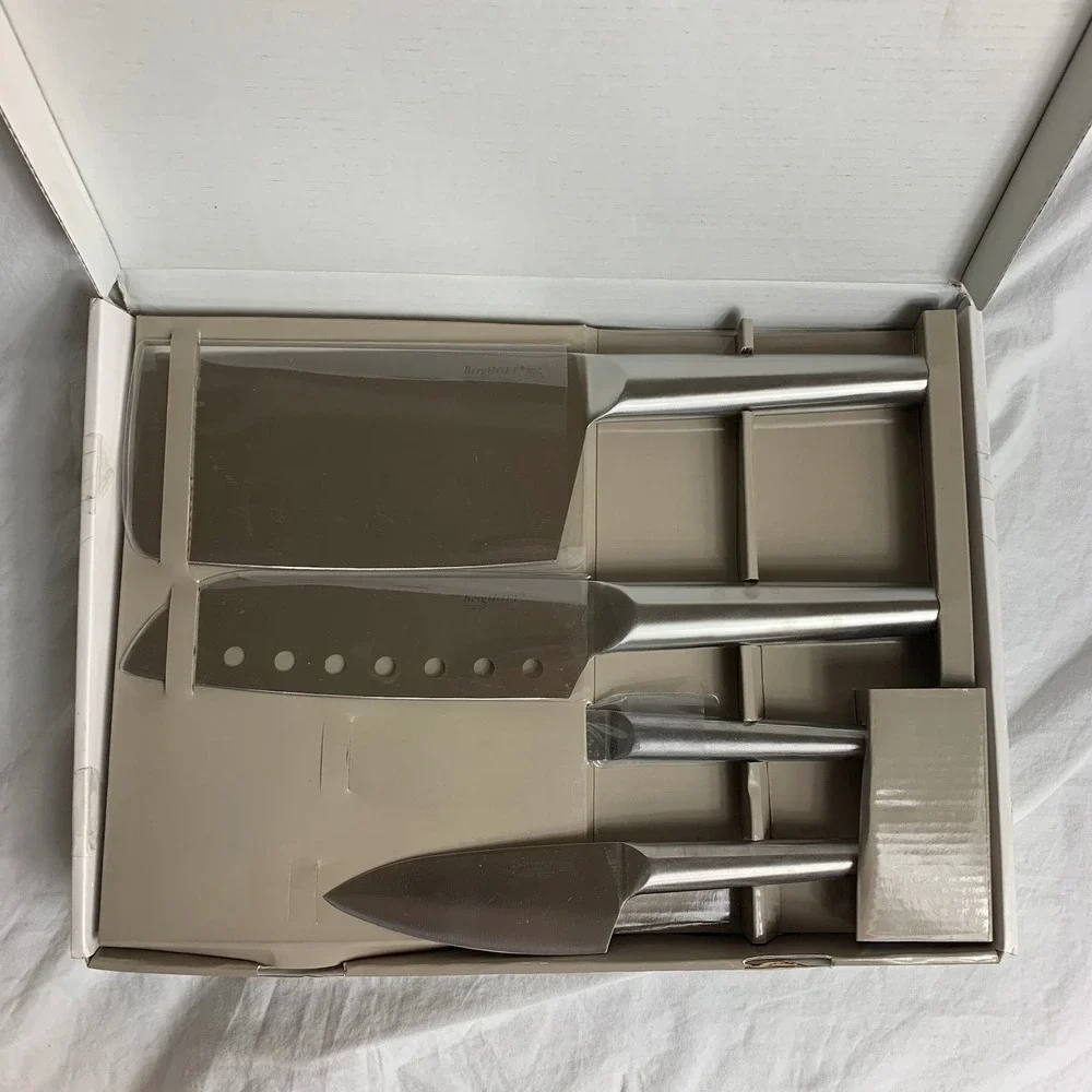 BergHOFF Eclipse Santoku Knife Set 4‎ Pieces Stainless Steel Kitchen Cutlery